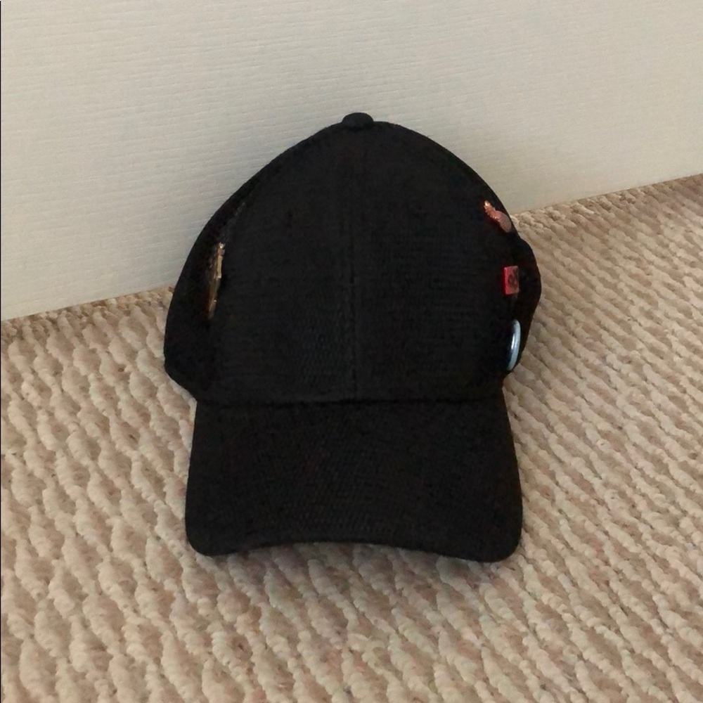 Black Mesh Baseball Hat Cap Pins